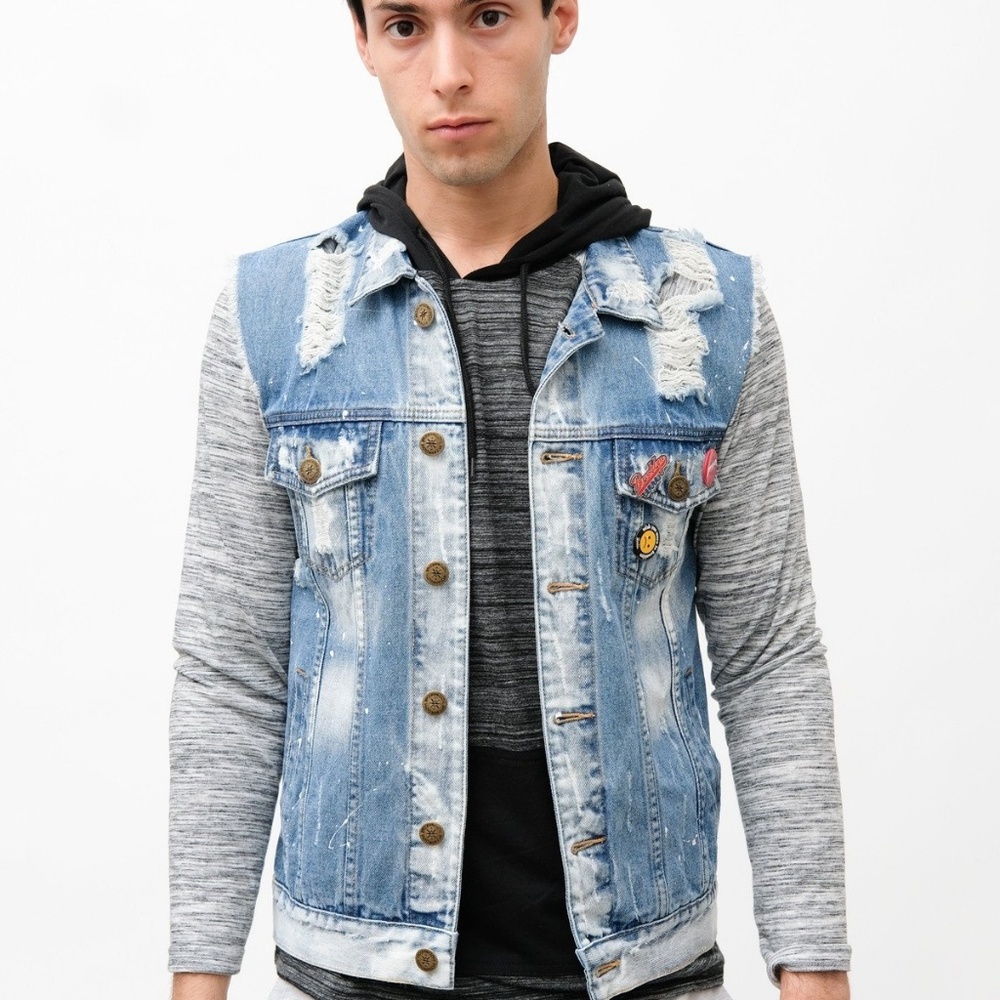 NWT Destroyed Denim Vest